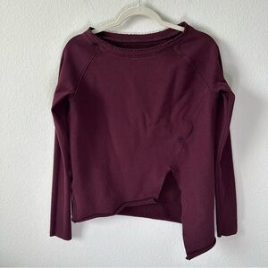 Frank & Eileen Burgundy Long Sleeve Top